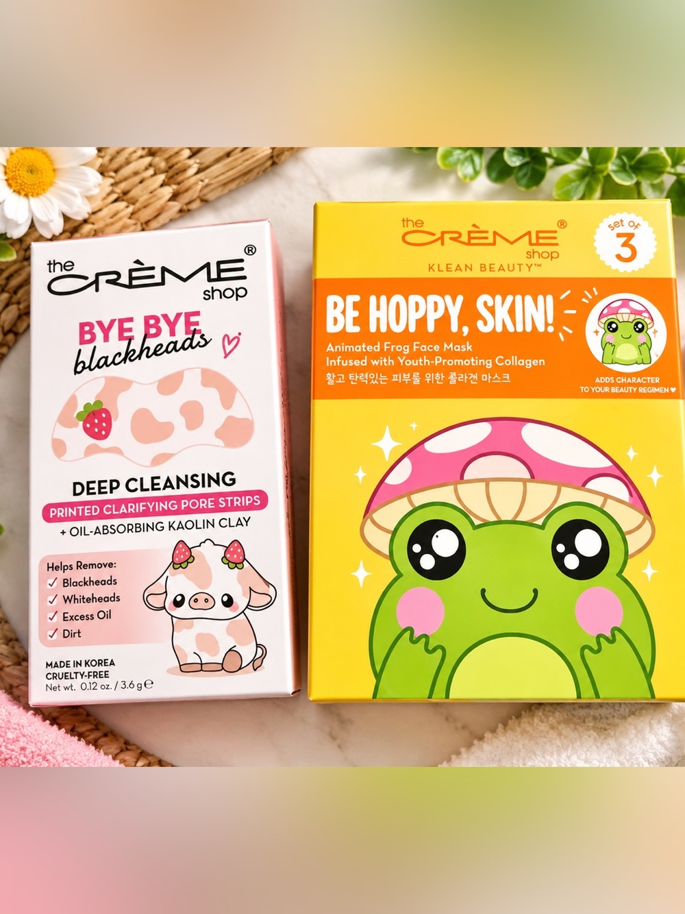 The Crème Shop Be Hoppy, Skin! Face Mask & Bye Bye Blackheads Pore Strips